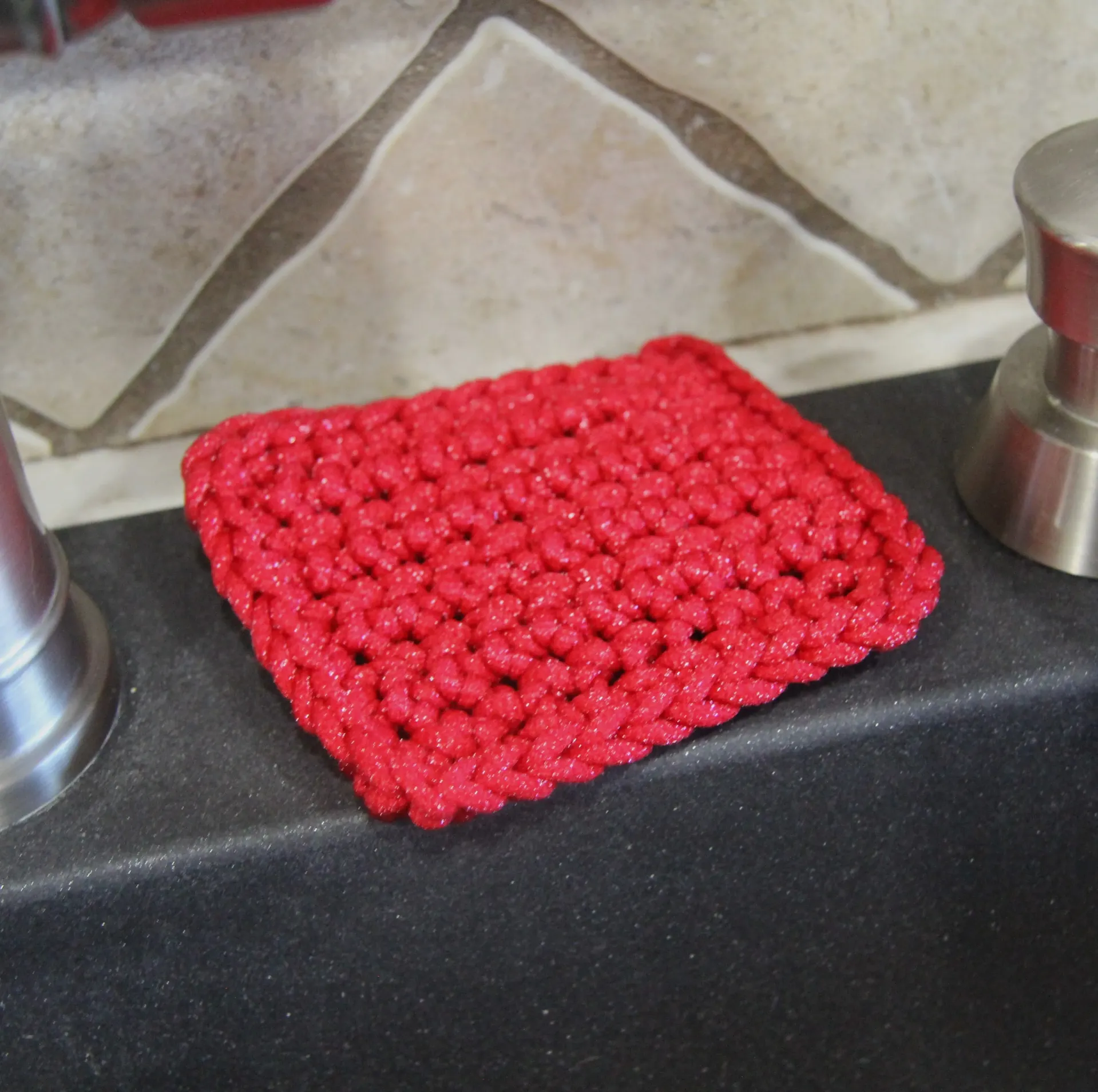 Red Scrub Pad
