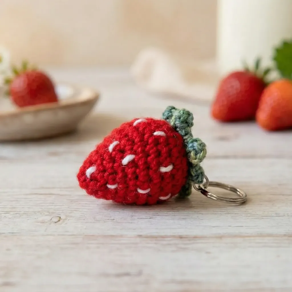 Strawberry Keychain (Red, Green)